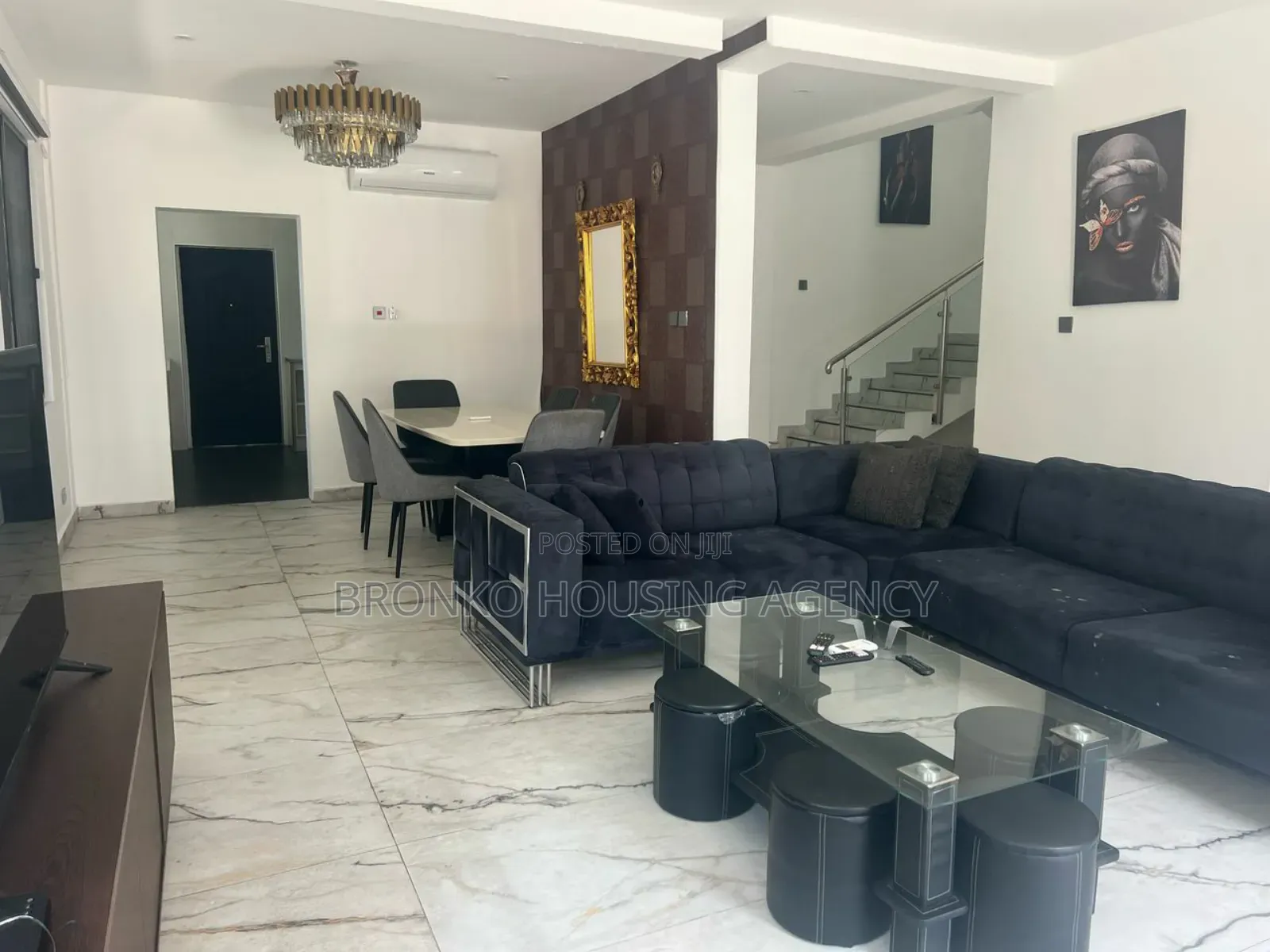 Furnished 4bdrm House in Bronko Housing, Labone for rent