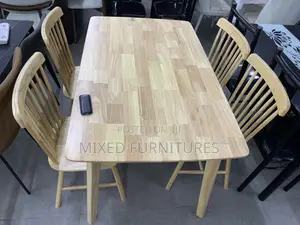 Wooden Dining Table With 4 Chairs Sets ( Durable and Firm)