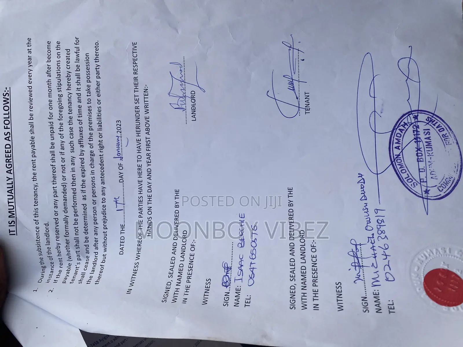 Affidavit And Gazzete