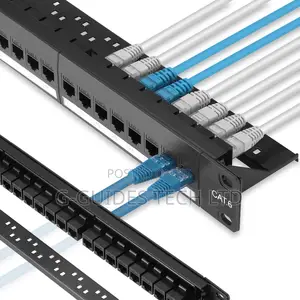 24-Port Patch Panel Cat6, 24port Pass Through Patch Panel