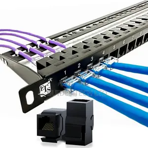 24-Port Patch Panel Cat6, 24port Pass Through Patch Panel