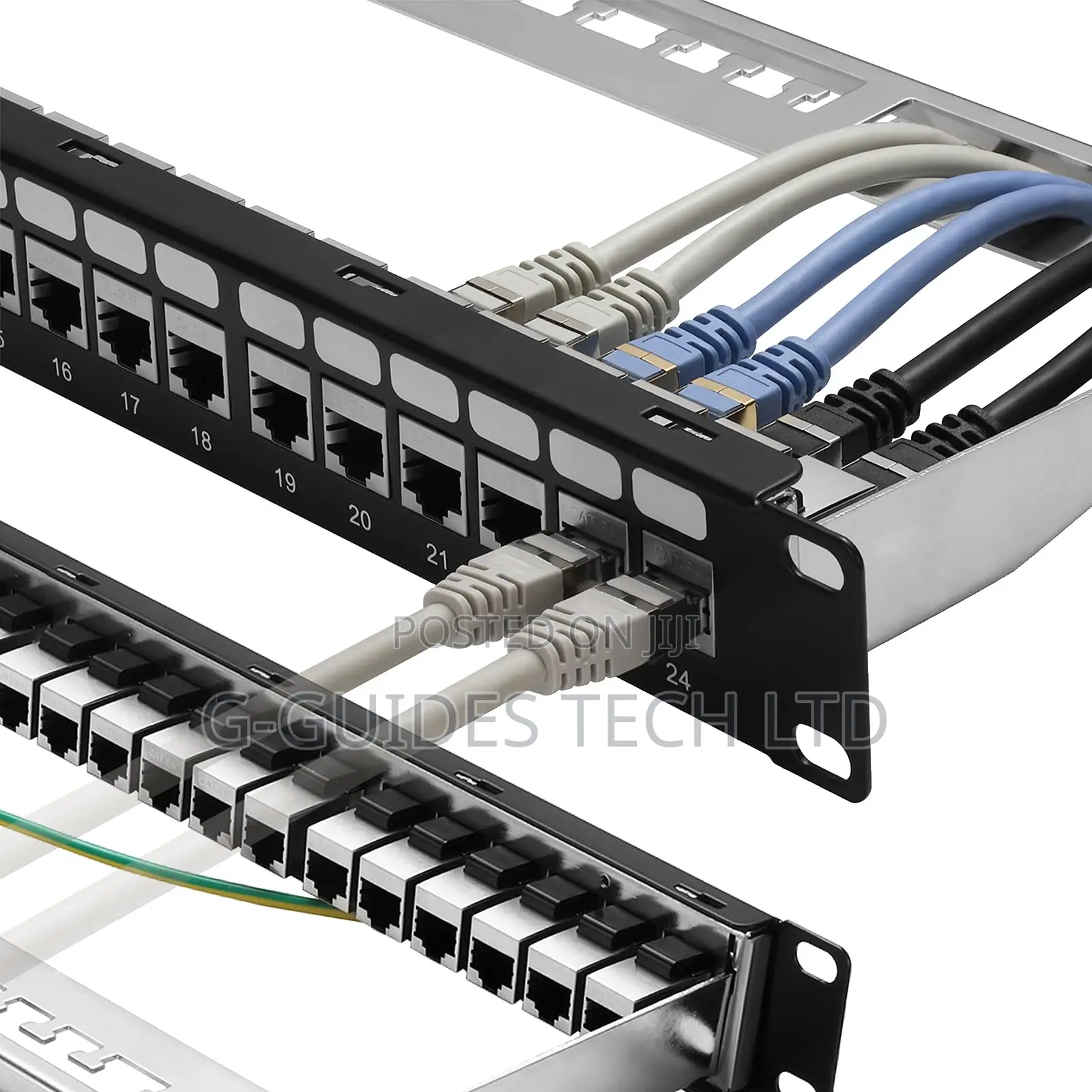 24-Port Patch Panel Cat6, 24port Pass Through Patch Panel