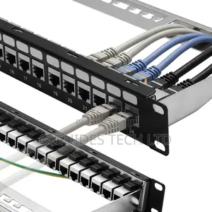 24-Port Patch Panel Cat6, 24port Pass Through Patch Panel