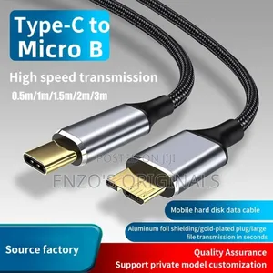 External Hard Disk Data Cable Usb-C to Usb 3.0 Micro B