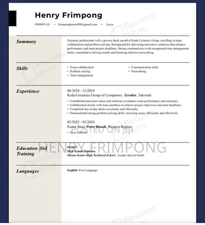 Manufacturing CV