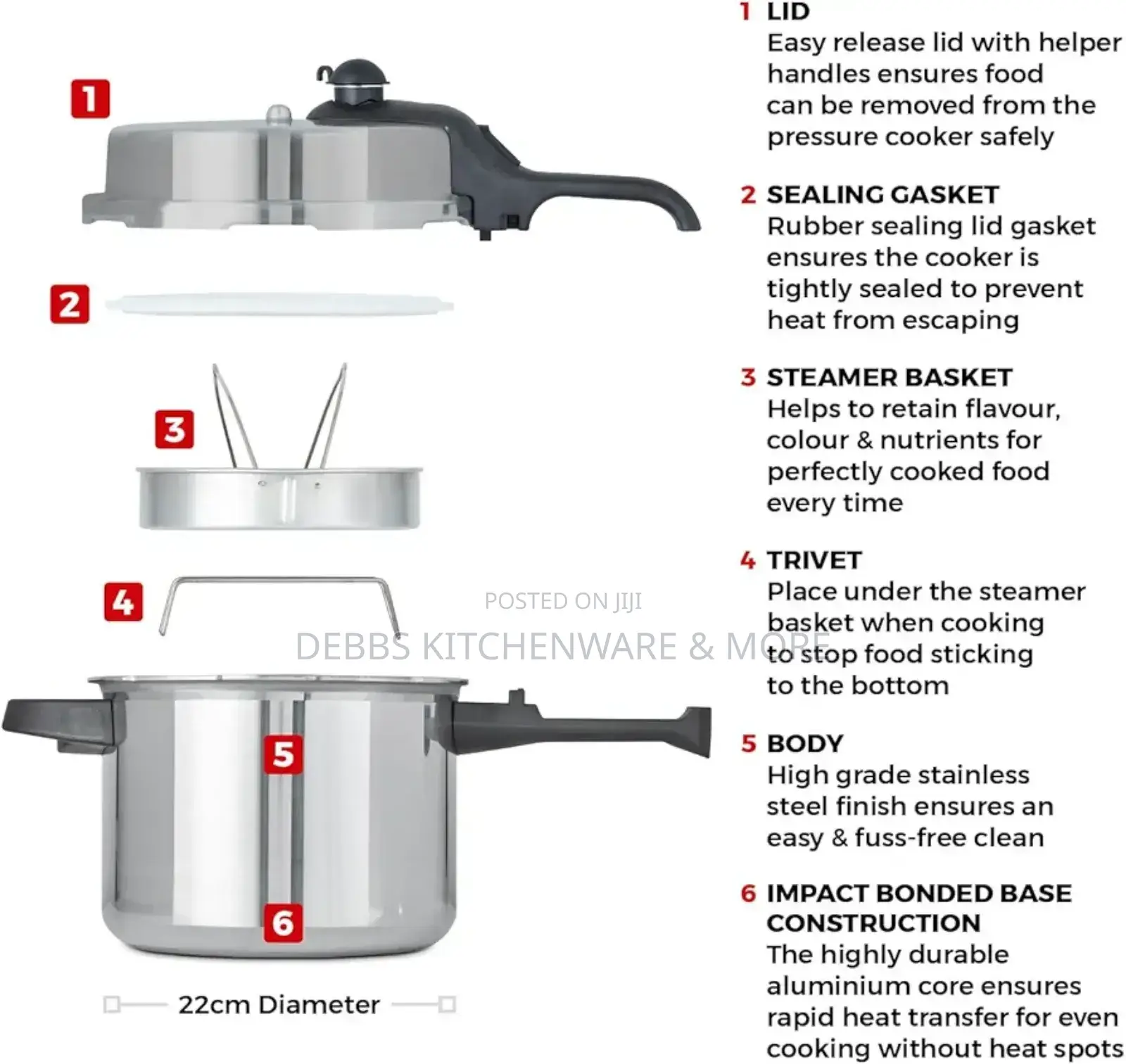 6lt Tower Induction Pressure Cooker