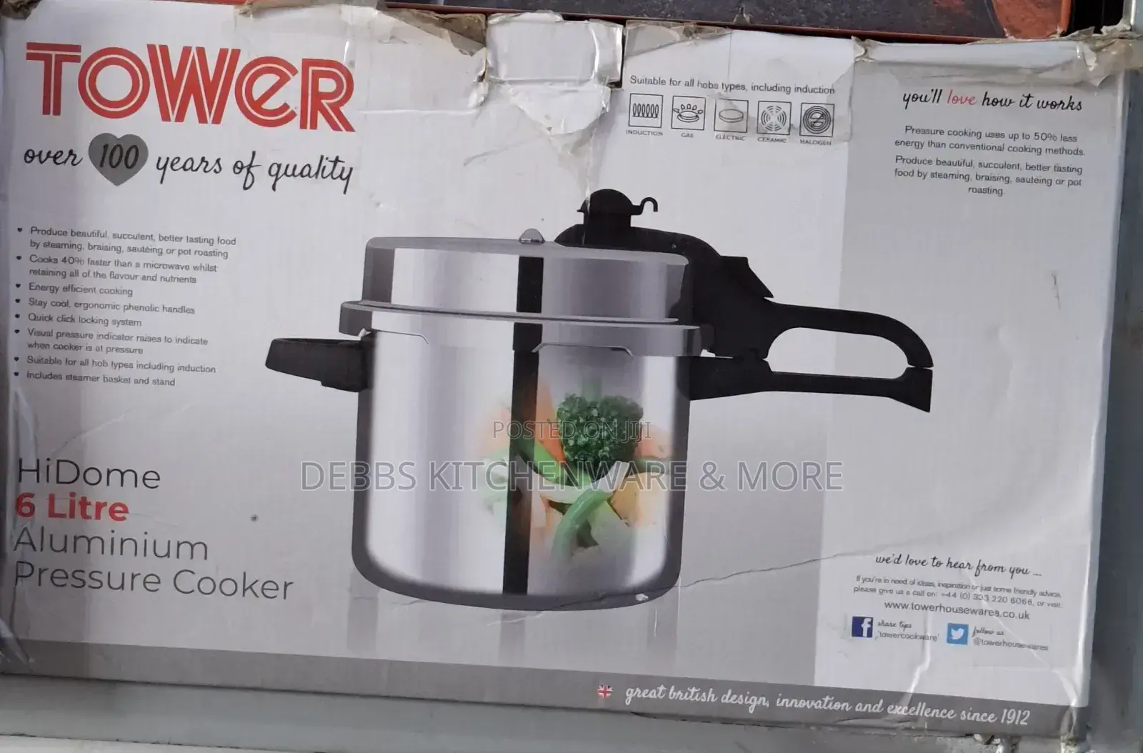 6lt Tower Induction Pressure Cooker
