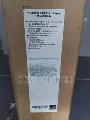 New Laptop HP Spectre X360 32GB Nvidia SSD 1T