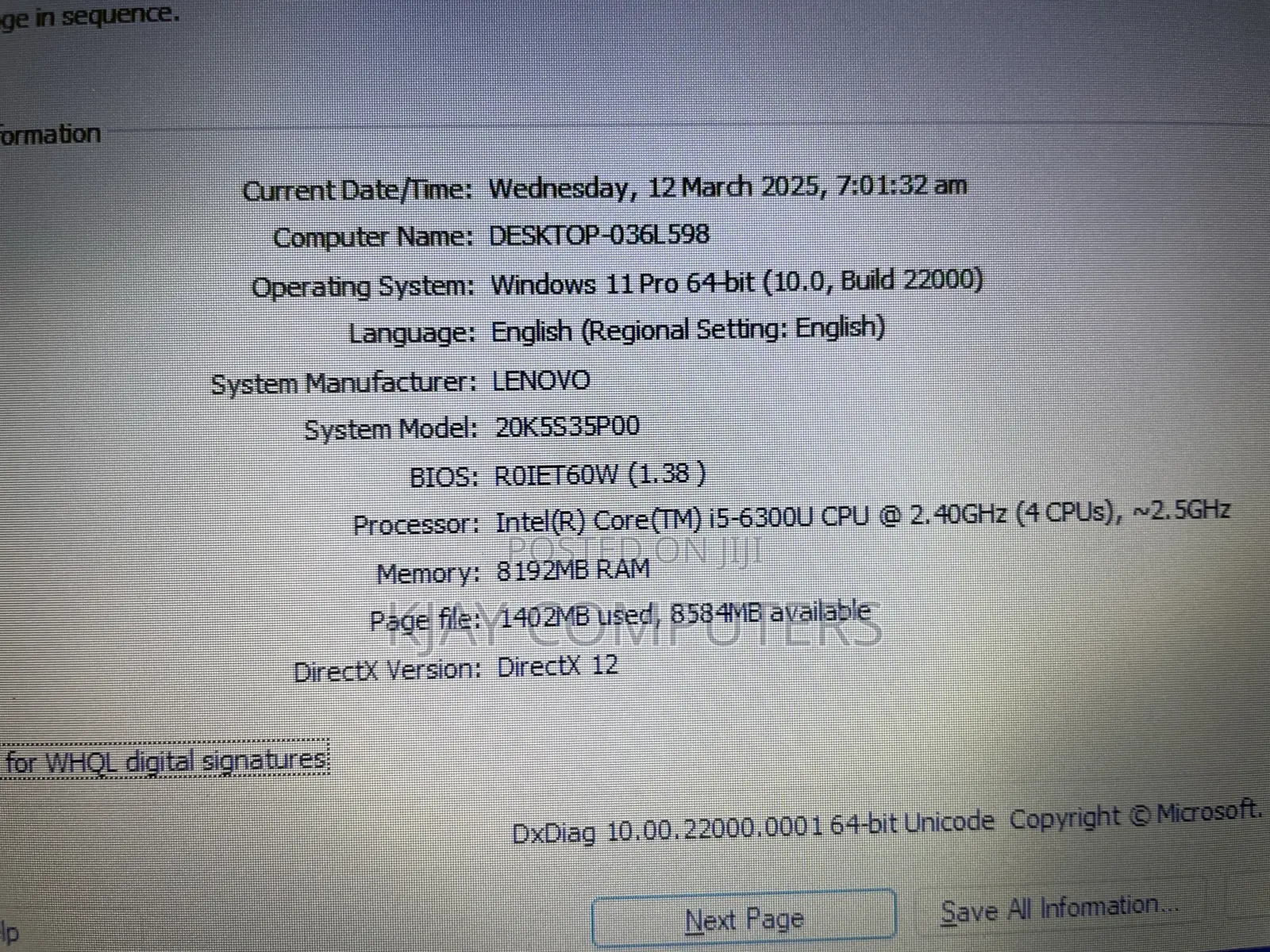 Laptop Lenovo ThinkPad X270 8GB Intel Core i5 SSD 256GB