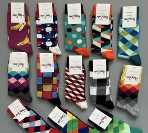 Multi-Color Cotton Happy Socks