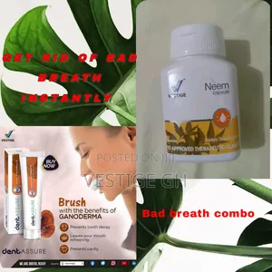 Halitosis/ Bad Breath Combo Neem Capsules Gano Toothpaste