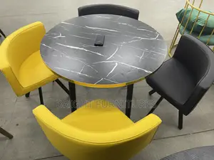 Classic Round Four Seater Dining Table With Four Chairs