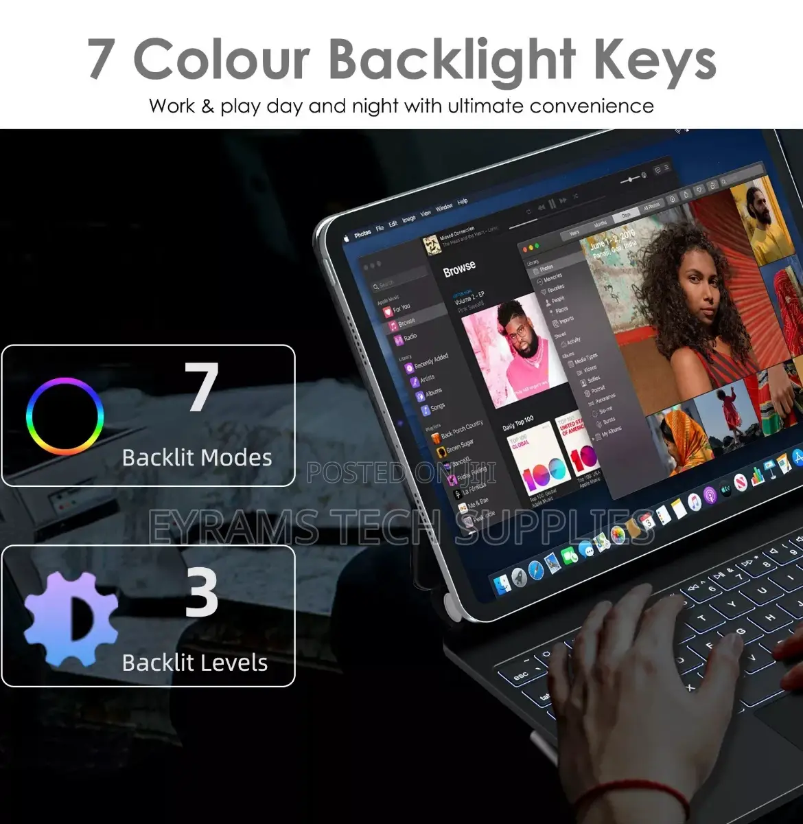 Magic Keyboard Apple iPad 10/11th Gen Magnetic Floating LCD