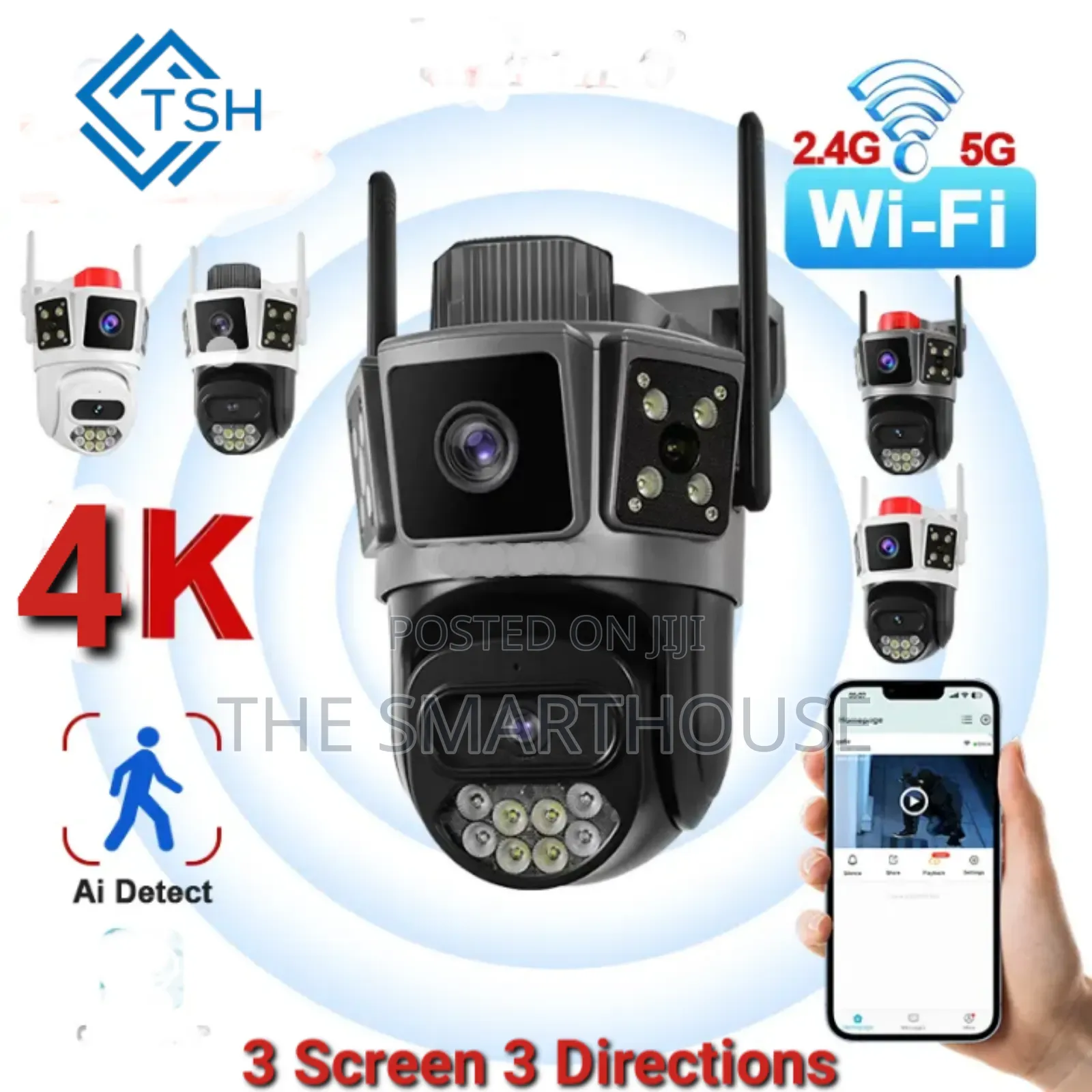 Smart Triple View CCTV Camera