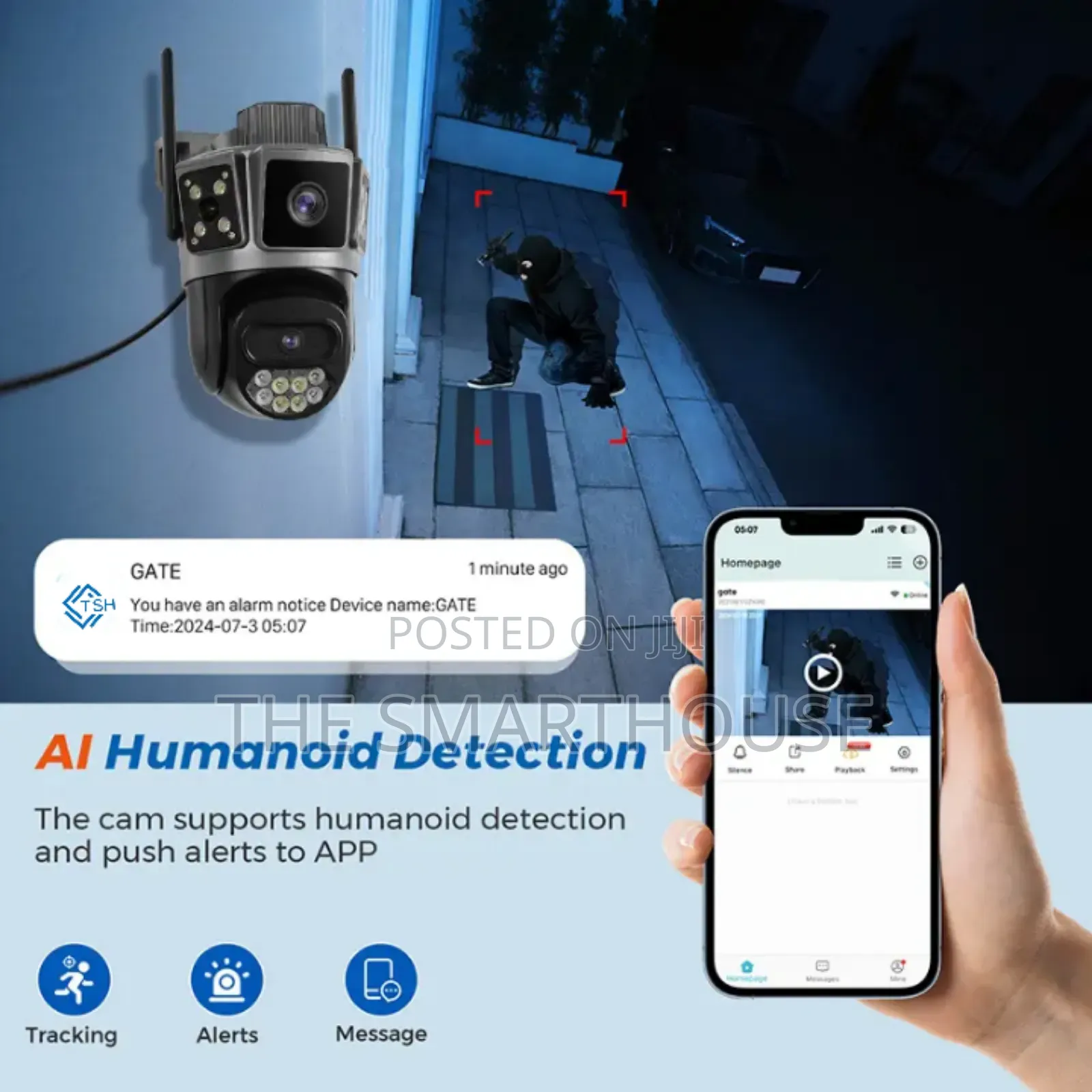 Smart Triple View CCTV Camera
