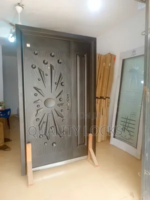 Standard and Affordable Black Metal Door