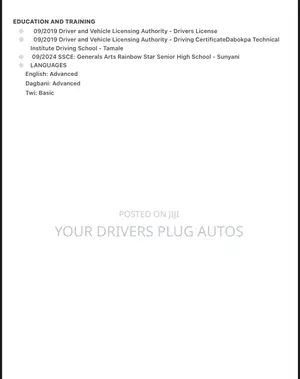 Well Skilled Driver Available