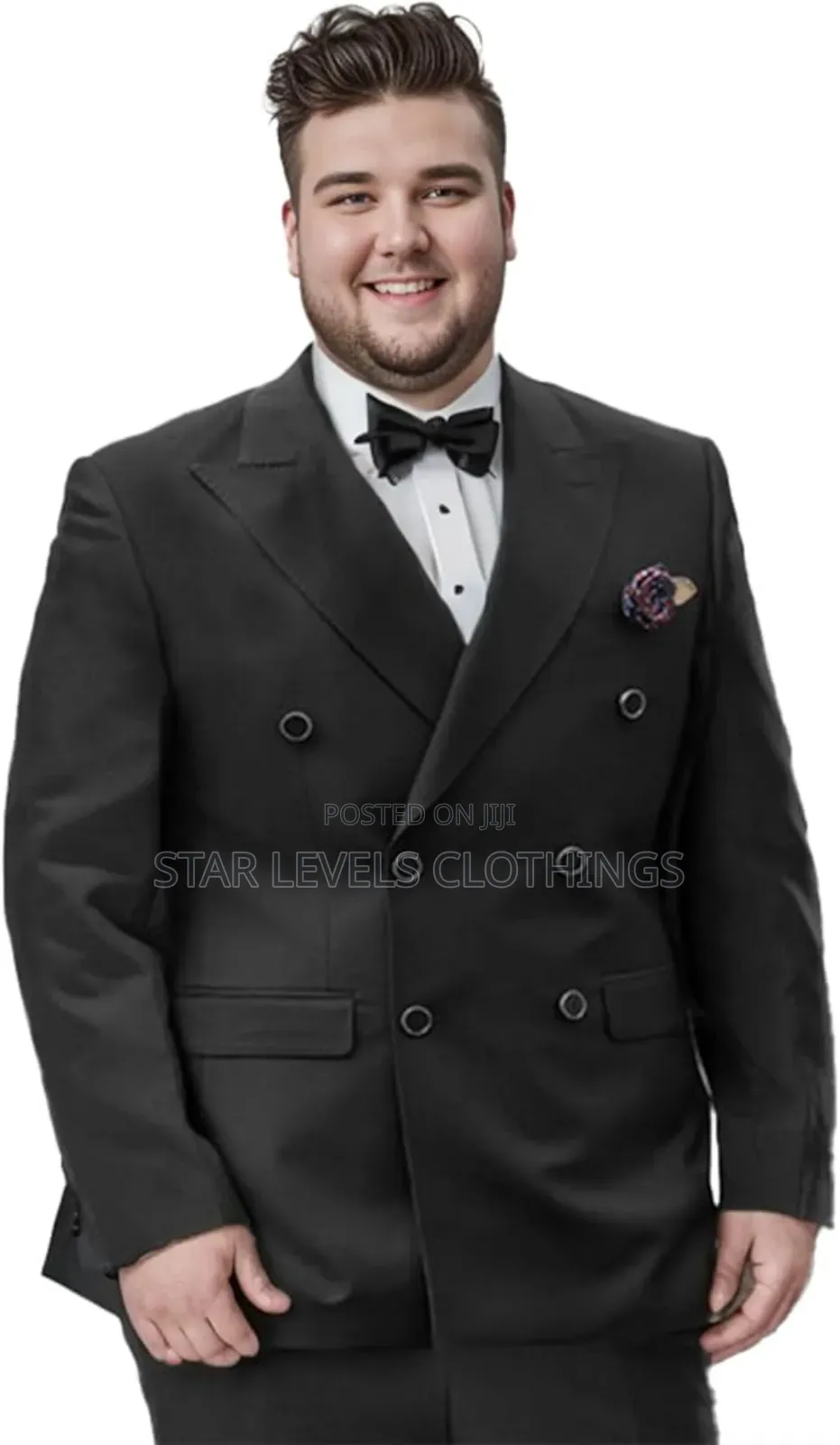 Black Plus Size Suits Available in 40_46