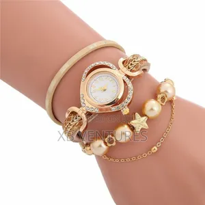 Women Quartz Bracelet Watch Fashion Wrist Watches - Gold