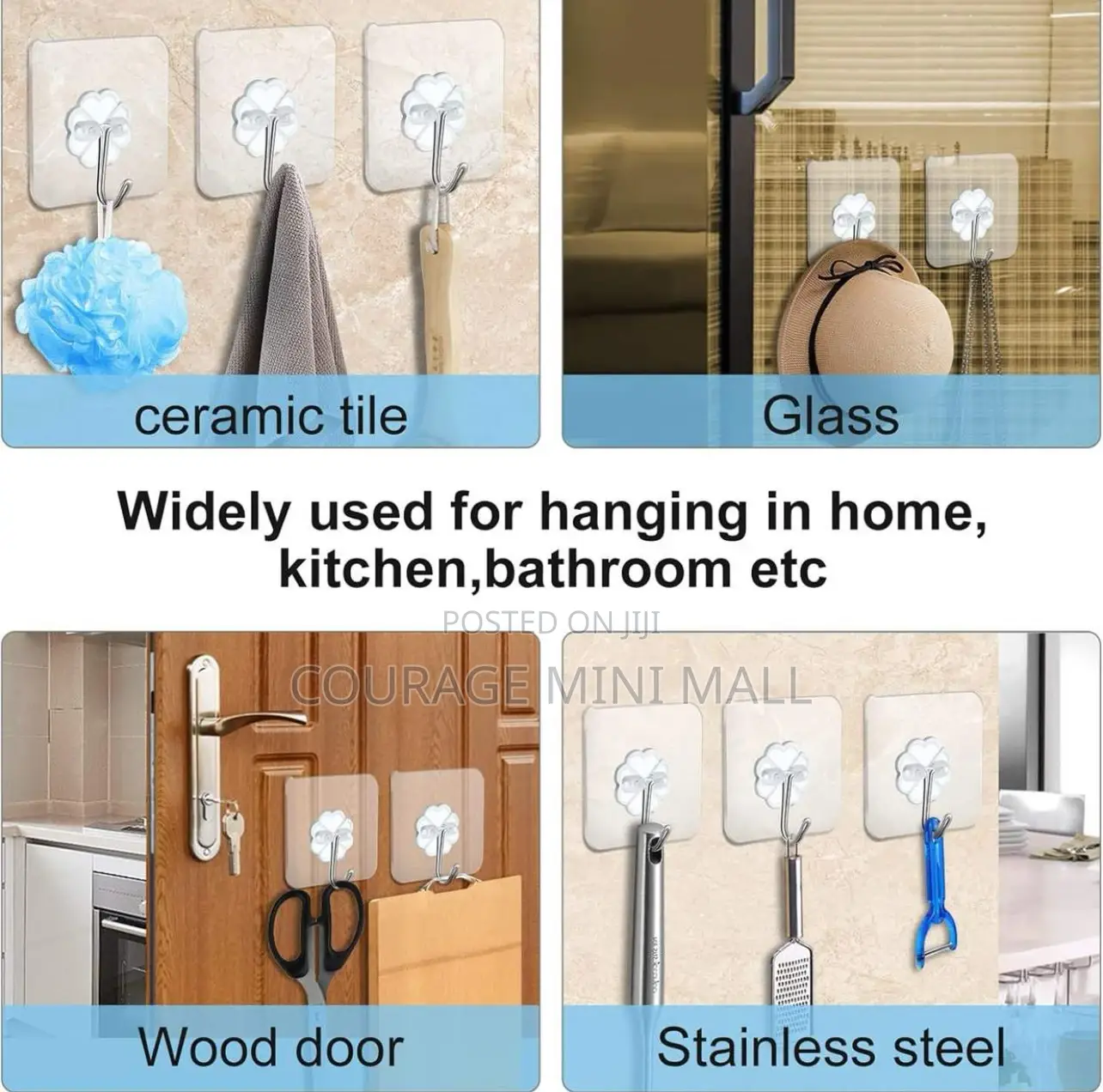 12 Pieces of Wall Hooks for Hanging