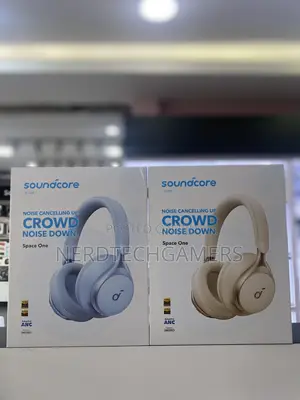Anker Space One Wireless Over-Ear Back Headphones (Cream