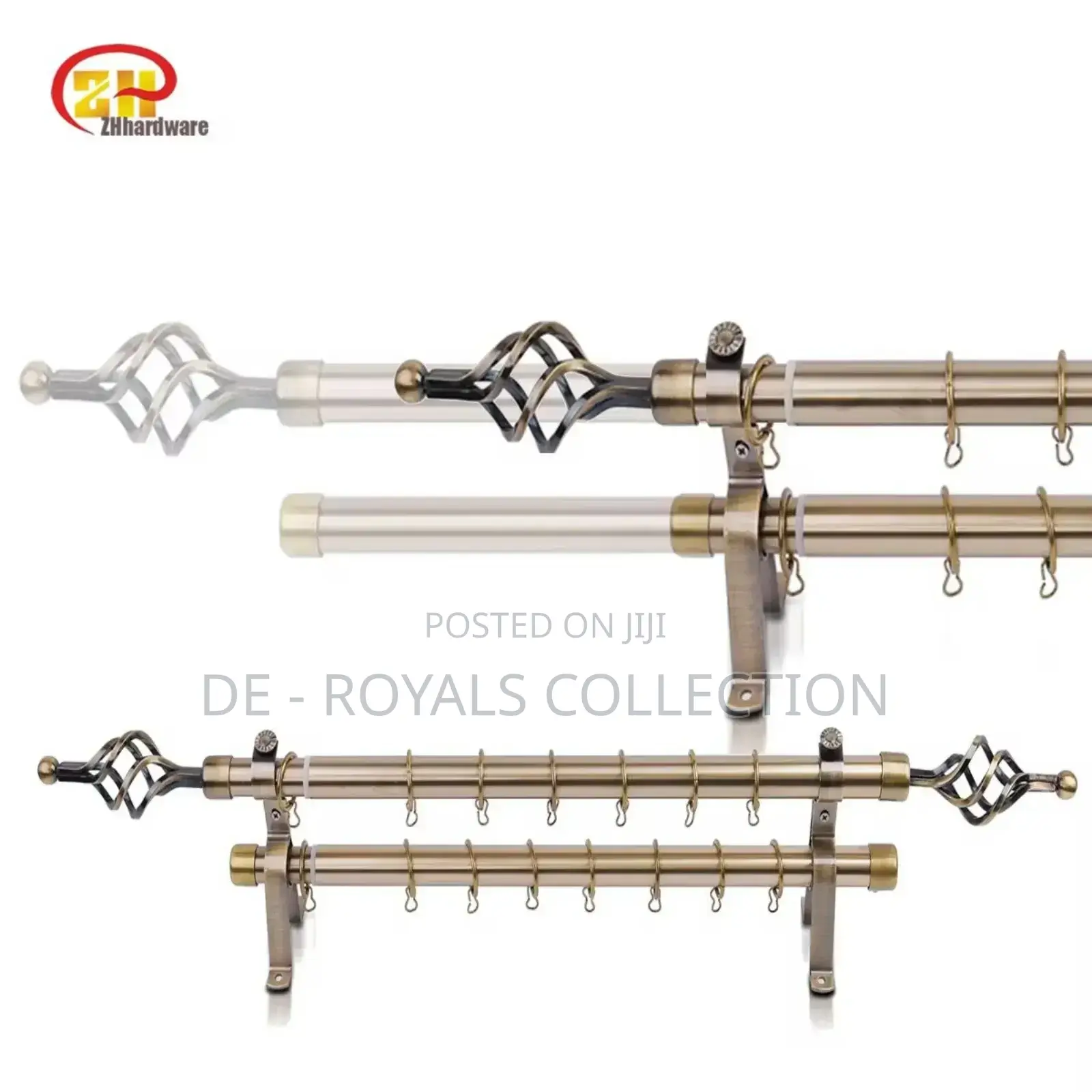 Luxurious Curtains Rods Double