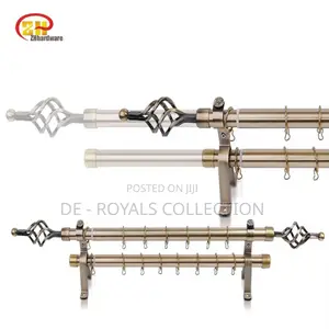Luxurious Curtains Rods Double