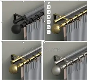 Luxurious Curtains Rods Double