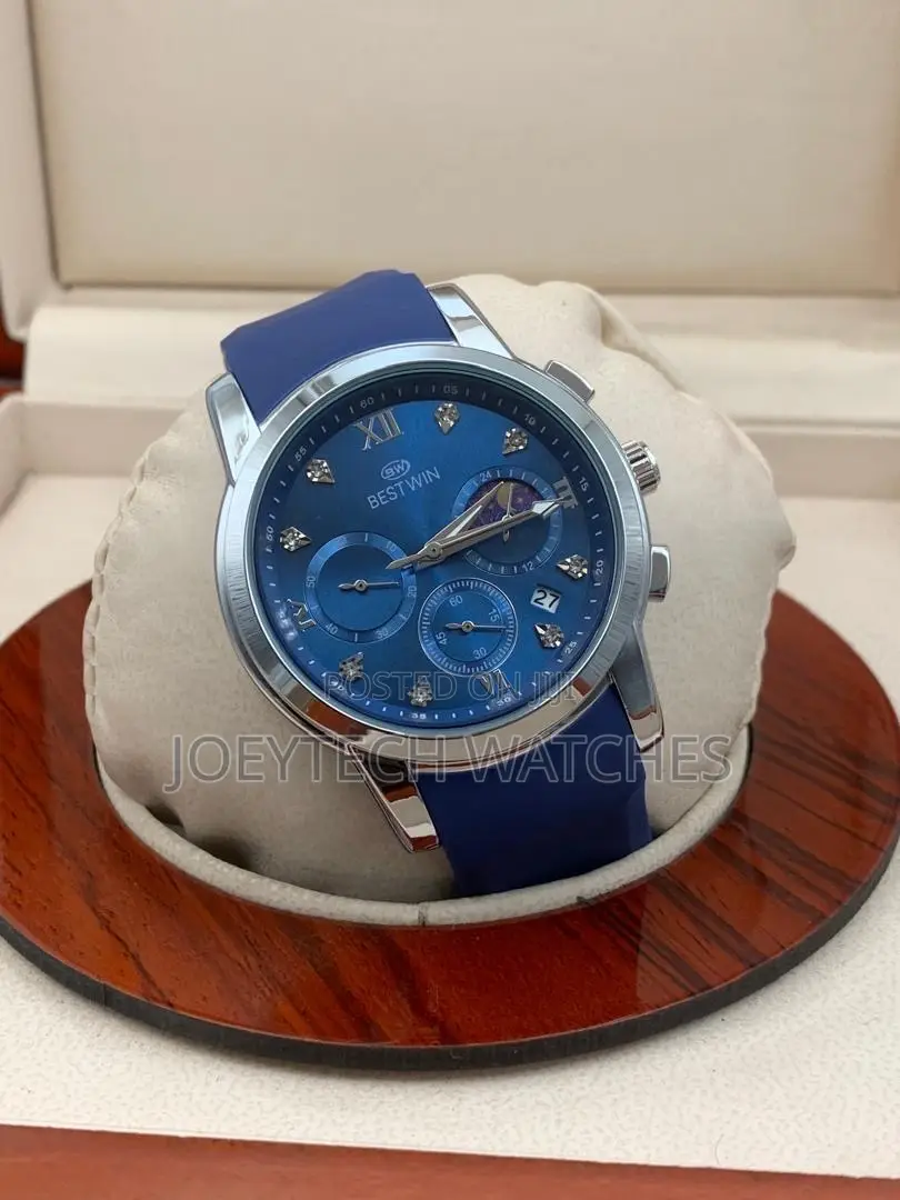 Blue Silicon Strap Bestwin Timepiece