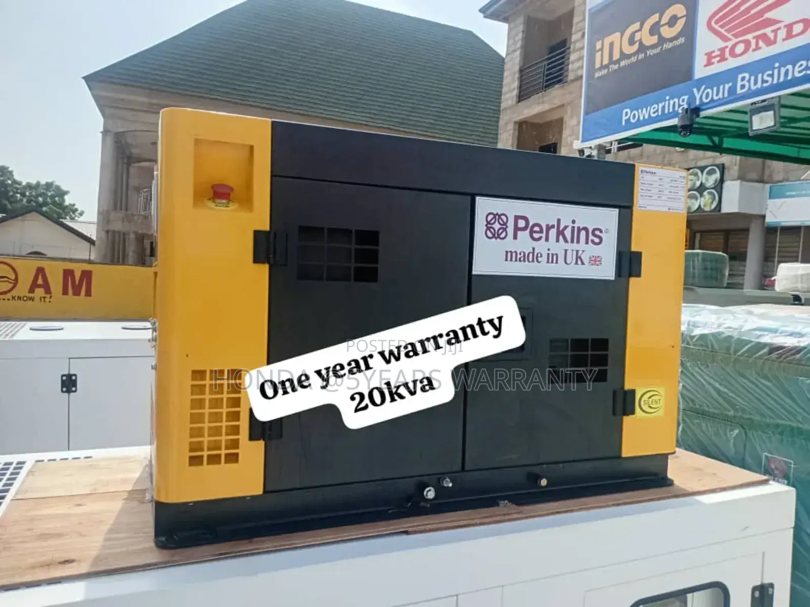 Yellow and Black 20kva Perkins Diesel Generator