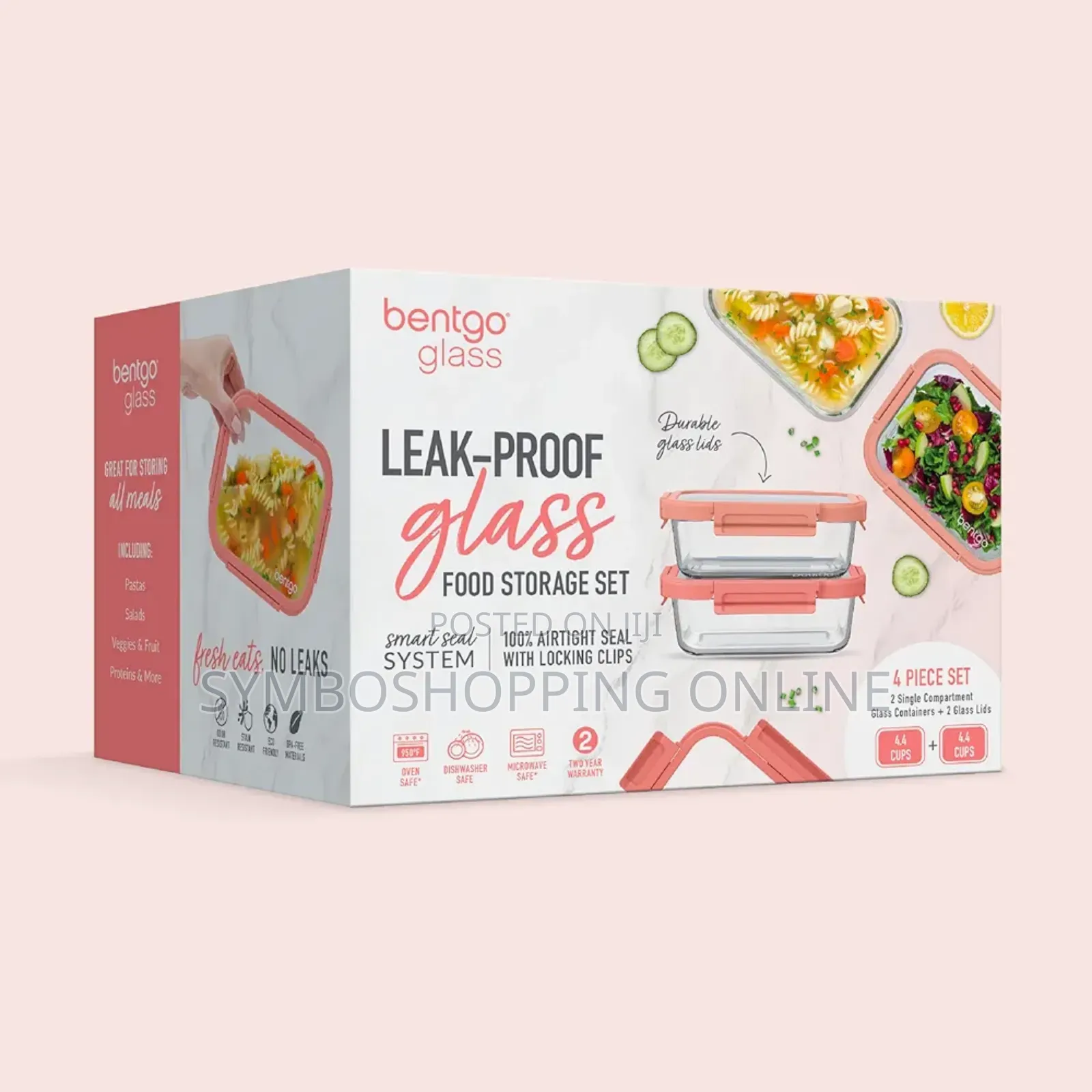 Bentgo Glass Leak-proof Food Storage Set - 4-piece