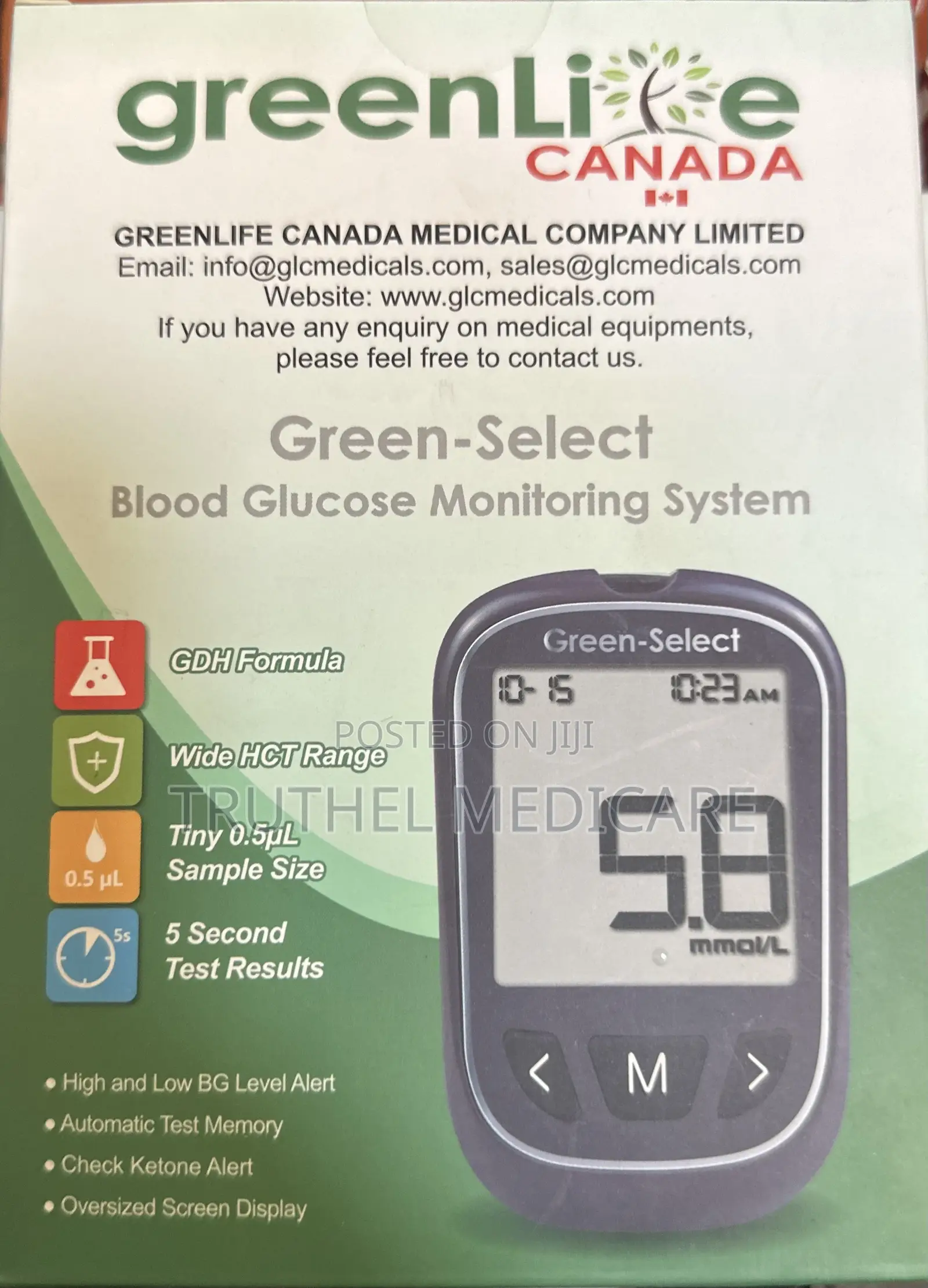 Blood Glucose Machine(Greenlife Canada)