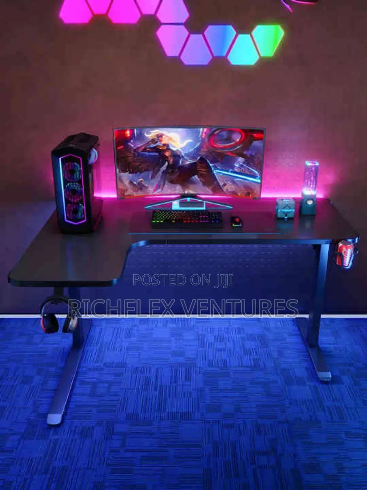 L Shaped Gaming/Office/Studio/Study Desk