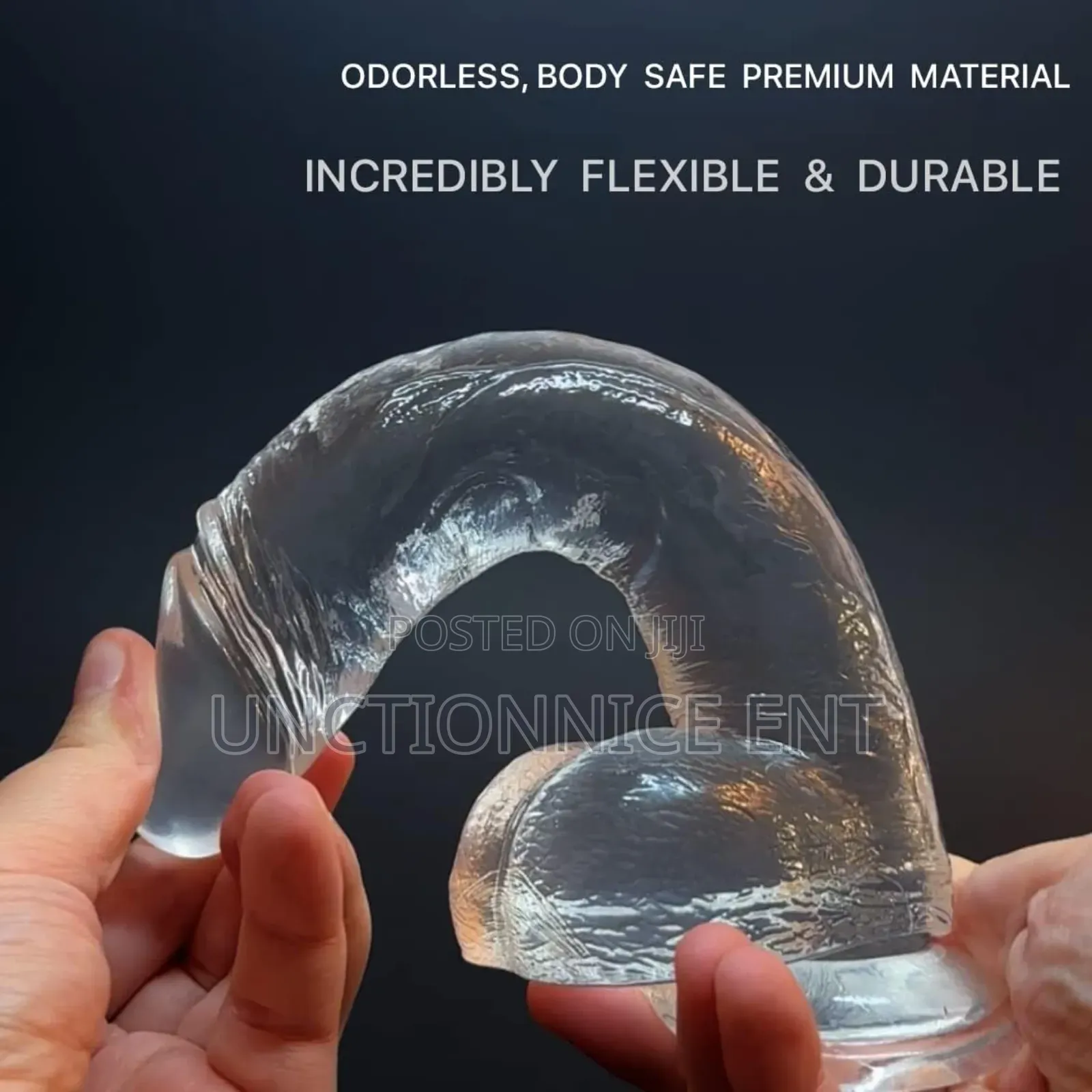 8 Inches Huge and Nice Crystal Black Penis With Suction Cup Dildo