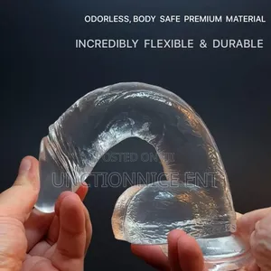 8 Inches Huge and Nice Crystal Black Penis With Suction Cup Dildo