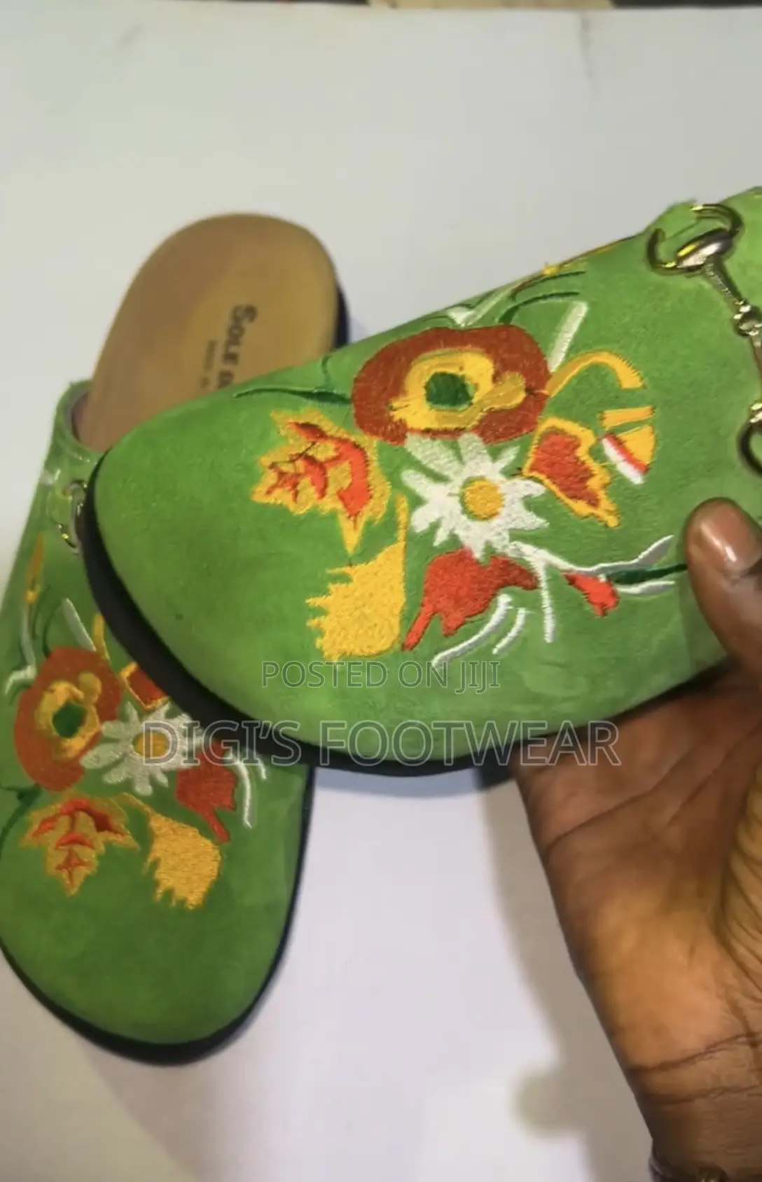 Green Embroidery Half Shoe Berk
