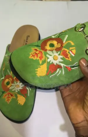 Green Embroidery Half Shoe Berk