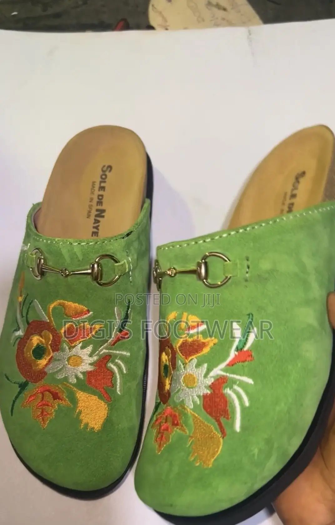 Green Embroidery Half Shoe Berk