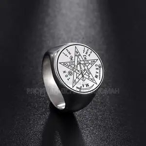 Tetragrammaton Ring Silver Colour