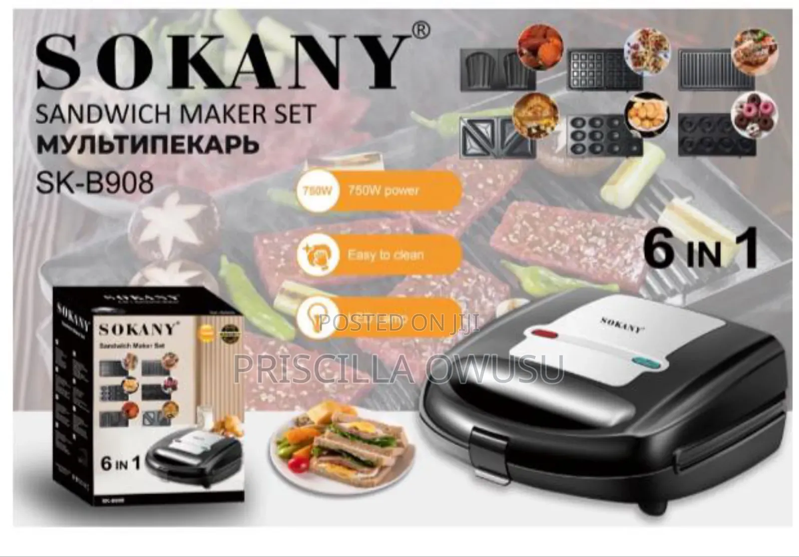 Sokany Sandwich Maker/ Pop Up Toaster