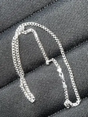 Genuine S925 Sterling Silver Cuban Links Necklace Bracelet