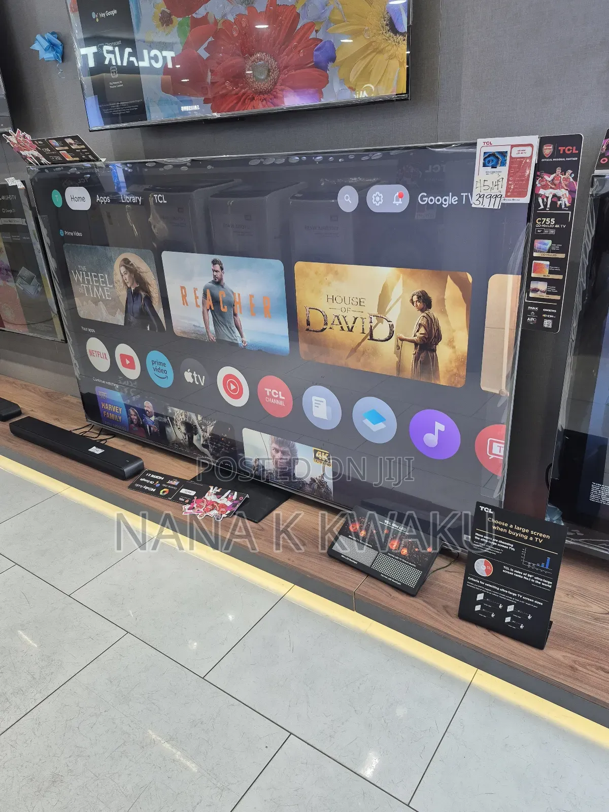 Excellent TCL 85inches Qled Smart Tv