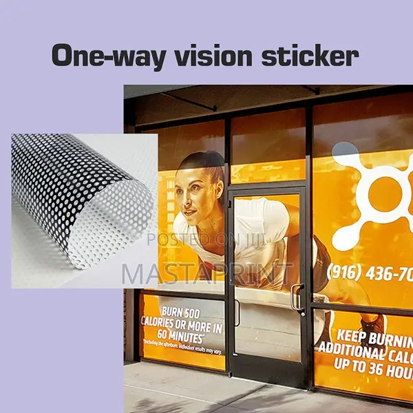One Way Vision Sticker / Perforated Vinyl Sticker