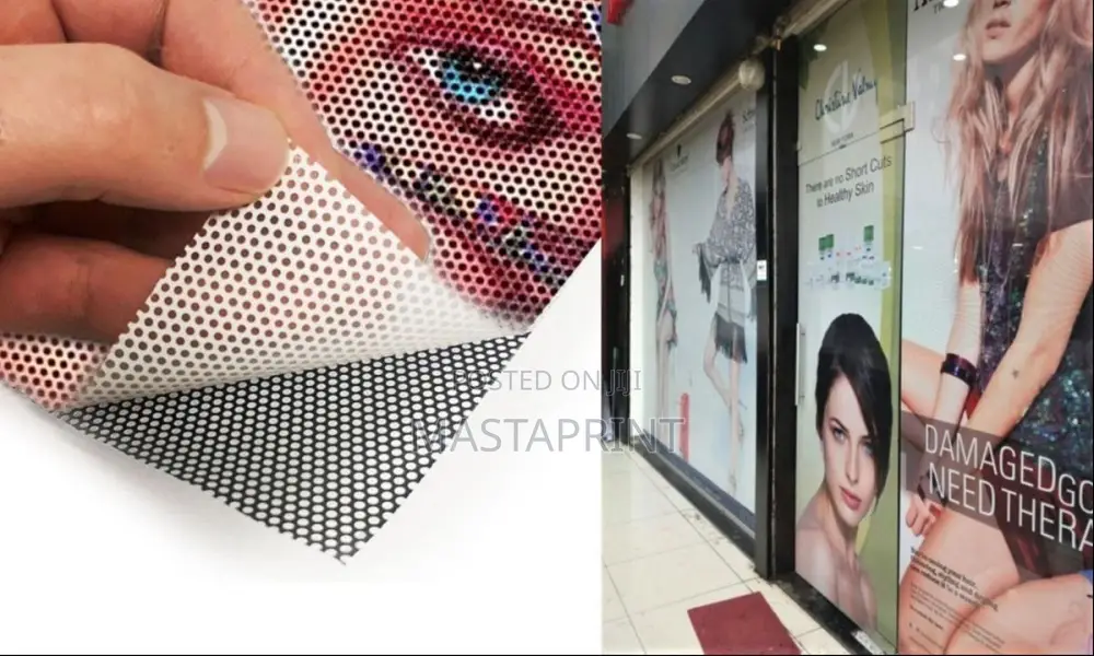 One Way Vision Sticker / Perforated Vinyl Sticker