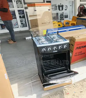 Choose Black 50/50 Nasco 4 Gas Oven Glass Lid Cooker