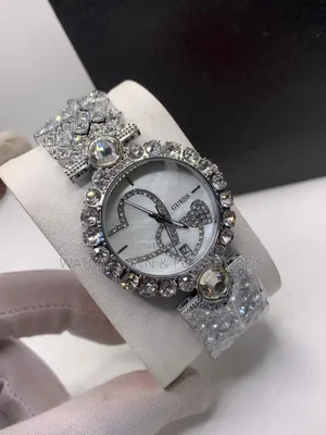 Classic Ladies Crystals Watch ( Anti Fade, Stainless )