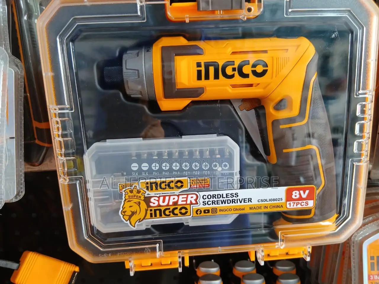 Ingco 8v Cordless Screwdriver 17pcs
