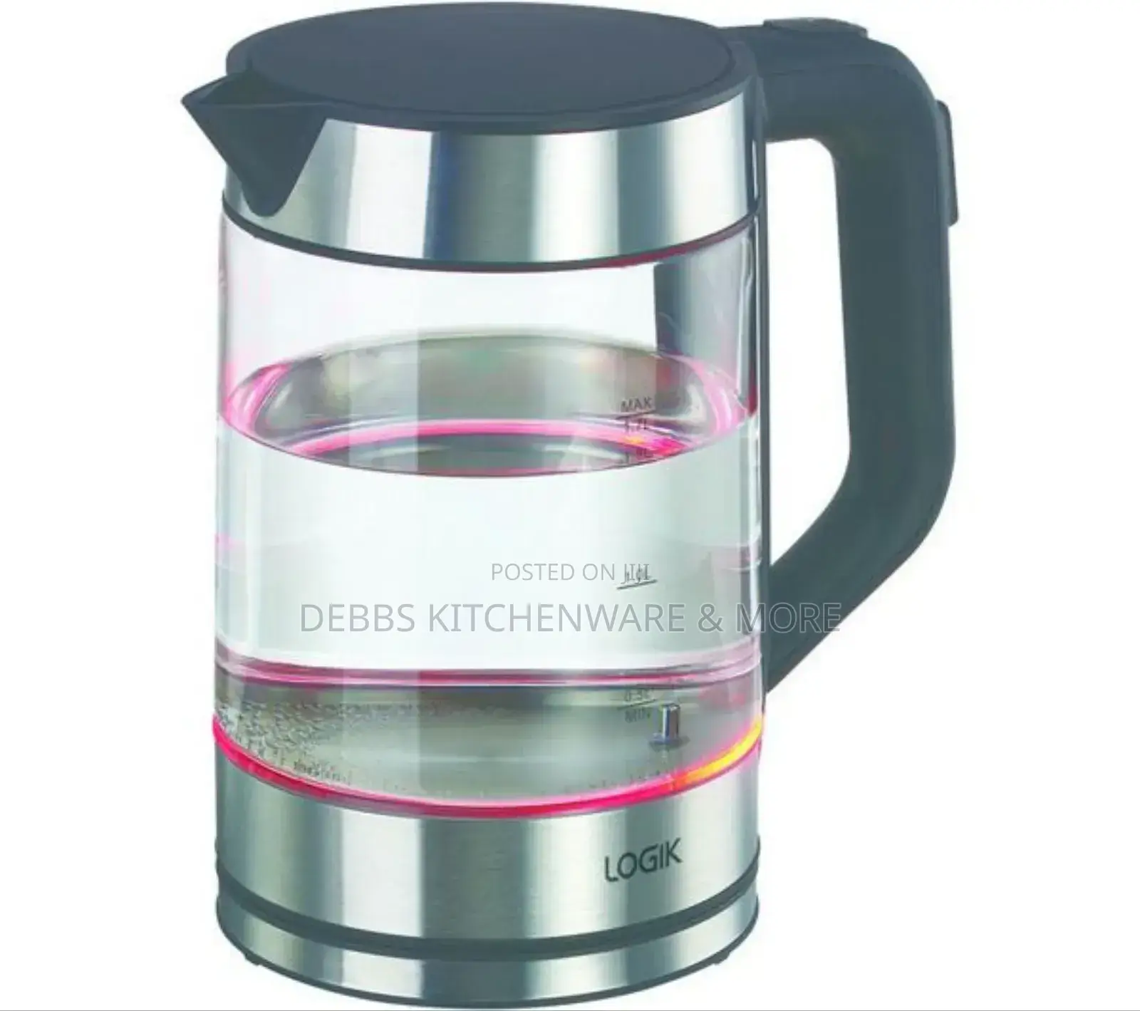 1.7litre Logik Electric Glass Kettle Uk