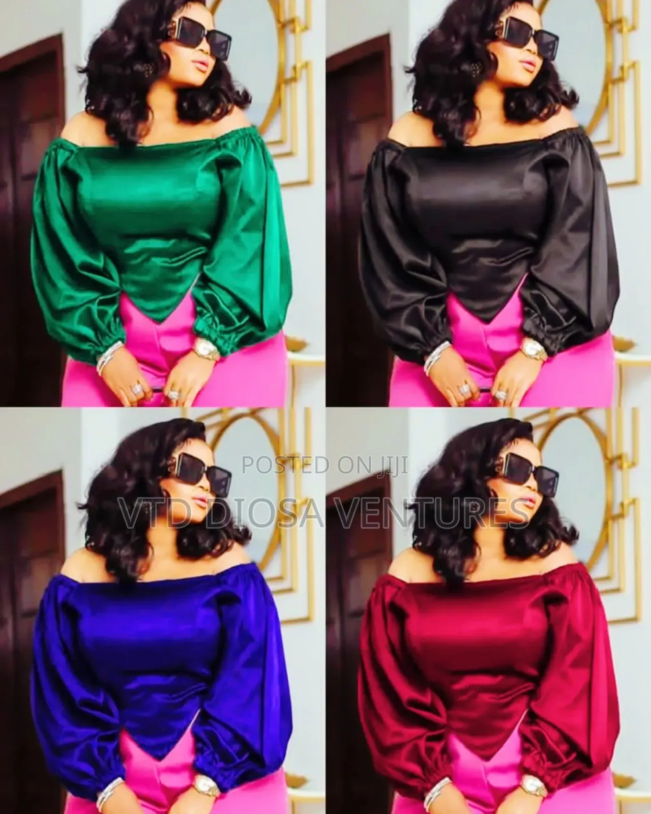 Silky Off Shoulder Blouse for Ladies