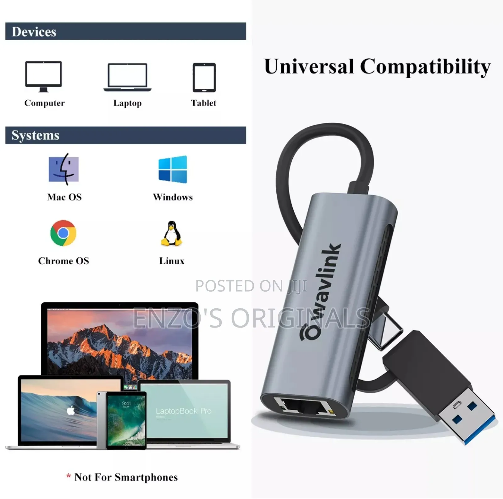 Usb-c To 2.5g Gigabit Ethernet Adapter Rj45 Lan Network Port